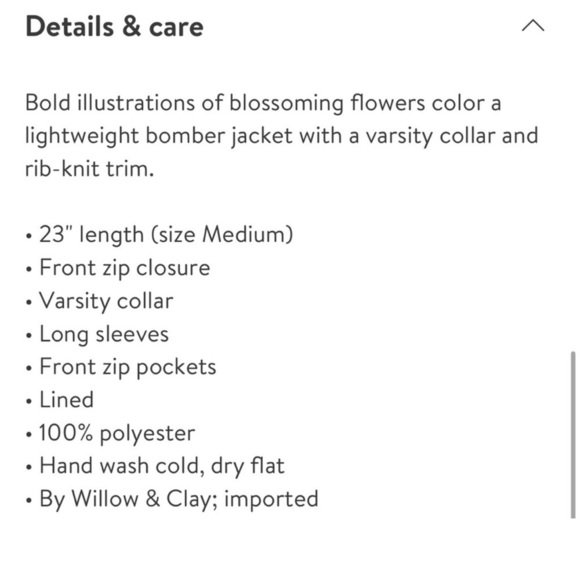 willow & clay fall floral bomber jacket - Picture 13 of 13